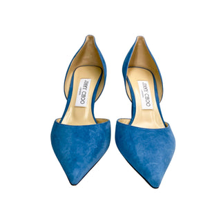 Jimmy Choo Darylin 85 Heels in blue suede