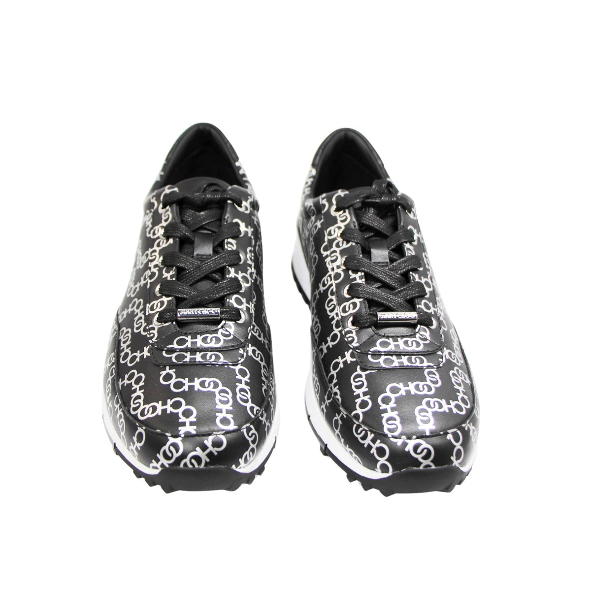 Front view of Jimmy Choo Monza trainers with sleek modern design