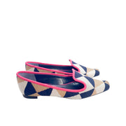 Side profile view of the Manolo Blahnik Maribel 10 shoe showcasing the low 10mm heel profile and elegant lines.