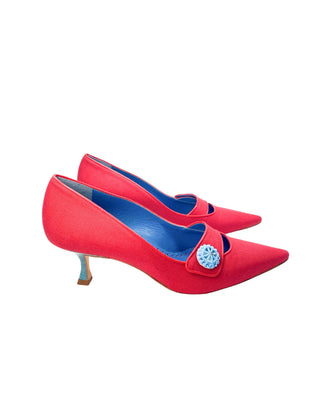 Manolo Blahnik Pongsa 40 side view luxury designer heels buy in South Africa at Glamorizta