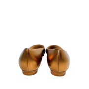 Manolo Blahnik BB flat in gold leather luxury shoe available at Glamorizta South Africa