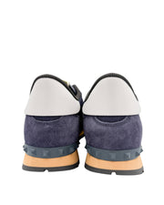 Valentino Rockrunner designer trainers in Night and Marine combining breathable mesh with suede and leather accents
