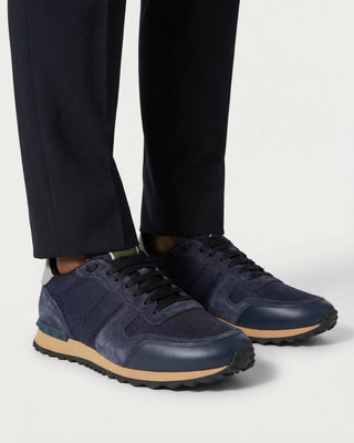 Valentino Rockrunner mesh sneakers in Night and Marine showcasing sporty silhouette and luxury detailing