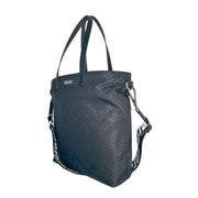 Side profile of Versace Nylon Bag highlighting refined structure, durable nylon finish, and luxury detailing from Glamorizta.